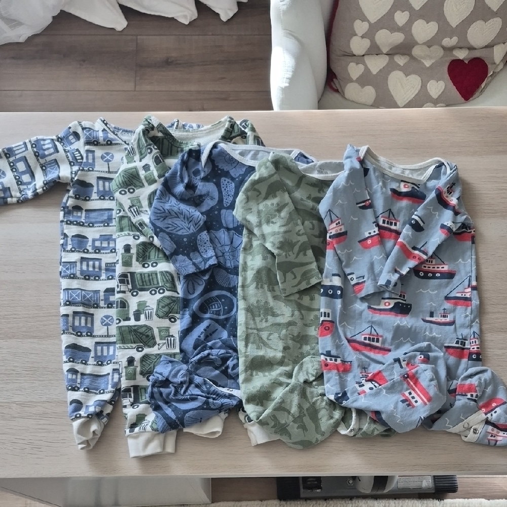 Size 6 Month Winter Water Factory Brand, 100% Organic Cotton, Bundle Of 5